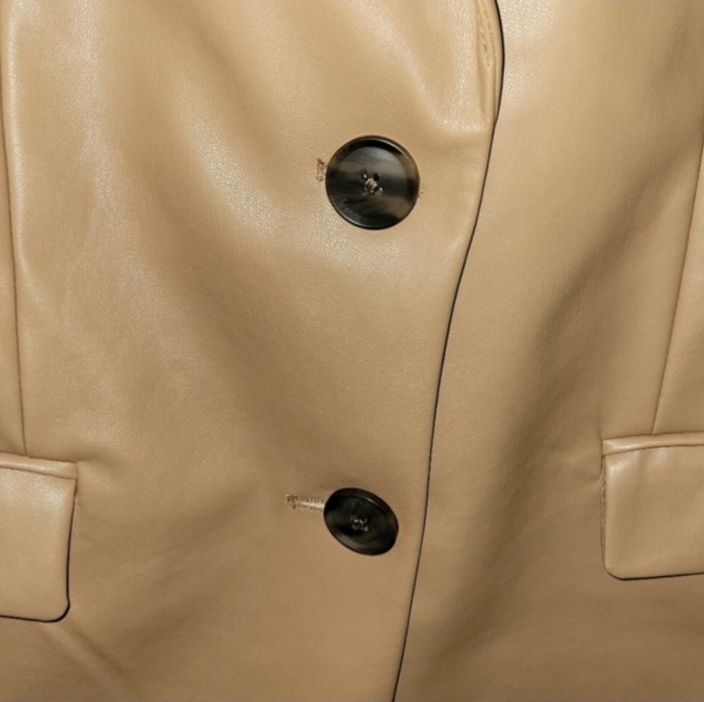 Women's Faux Leather Blazer - Picture 4 of 4